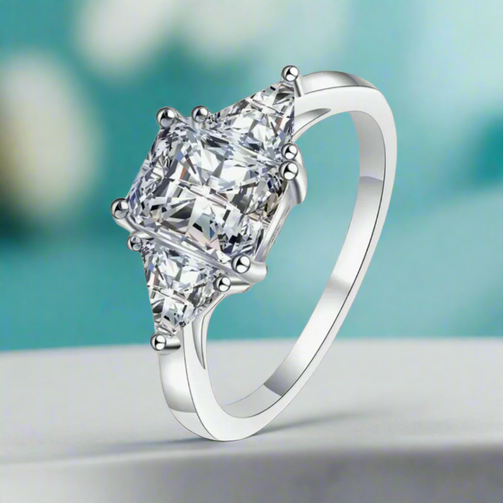 3ct Radiant Cut Diamond Engagement Ring-Evani Naomi Jewelry