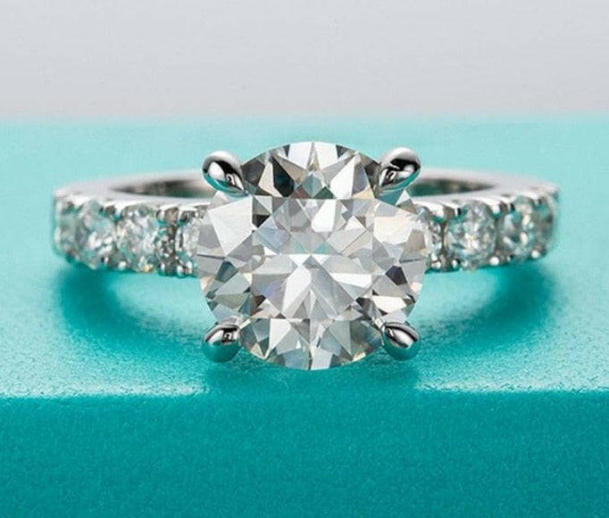 4.3 Cttw Round Diamond Classic Wedding Ring-Evani Naomi Jewelry