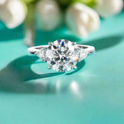 4.6 Ctw Three Stone Diamond Wedding Ring-Evani Naomi Jewelry