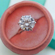 5.0 Ct Round Cut Diamond Engagement Ring-Evani Naomi Jewelry