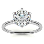 5.0 Ct Round Cut Diamond Engagement Ring-Evani Naomi Jewelry