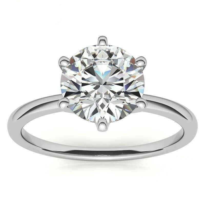 5.0 Ct Round Cut Diamond Engagement Ring-Evani Naomi Jewelry