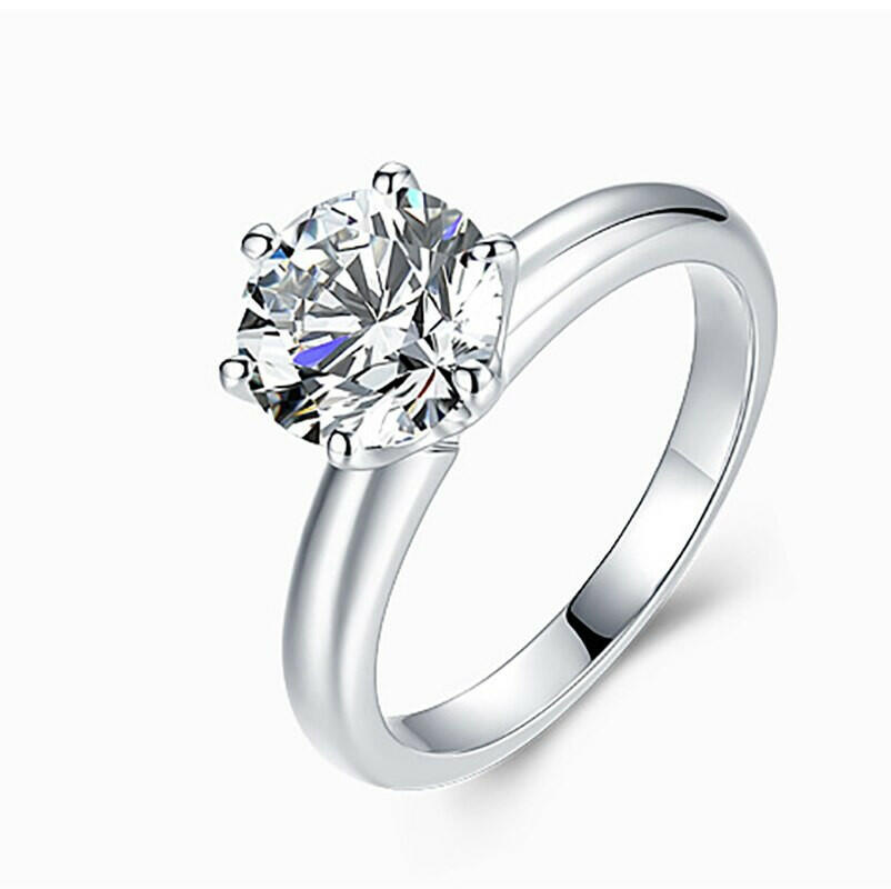 5.0 Ct Round Cut Diamond Engagement Ring-Evani Naomi Jewelry