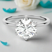 5.0 Ct Round Cut Diamond Engagement Ring-Evani Naomi Jewelry