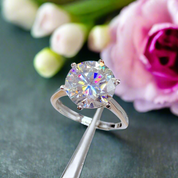 5.0 Ct Round Cut Diamond Solitaire Engagement Ring-Evani Naomi Jewelry