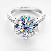 5.0 Ct Round Diamond Engagement Ring-Evani Naomi Jewelry