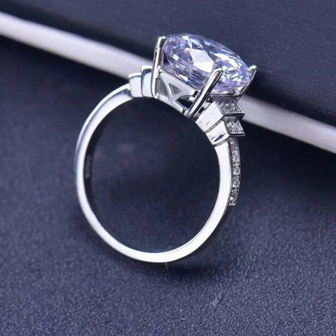 5.0 Ct Round Diamond Engagement Ring-Evani Naomi Jewelry