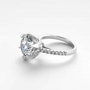 5.0 Ct Round Diamond Engagement Ring-Evani Naomi Jewelry