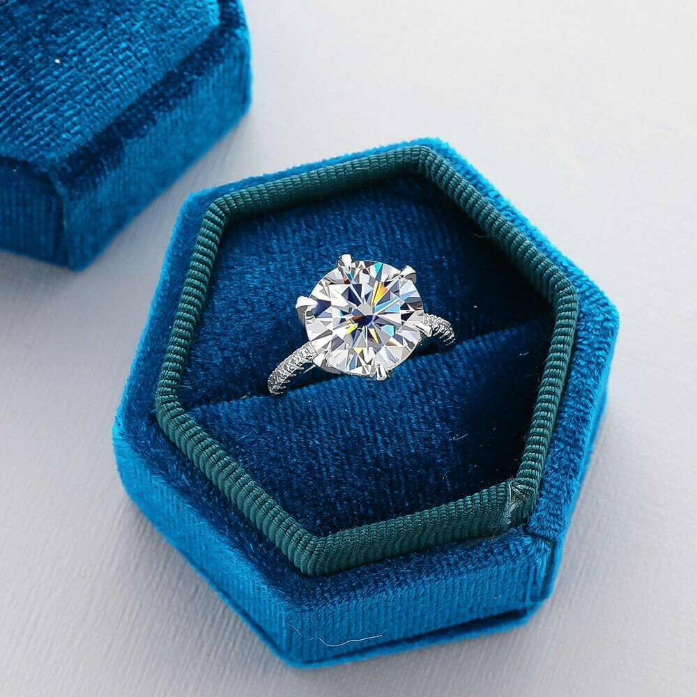 5.0 Ct Round Diamond Engagement Ring-Evani Naomi Jewelry