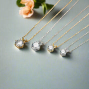 5.0 Ct Round Diamond Pendant Necklace-Evani Naomi Jewelry
