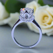 5.0 Ct Round Diamond Real Platinum Engagement Ring-Evani Naomi Jewelry