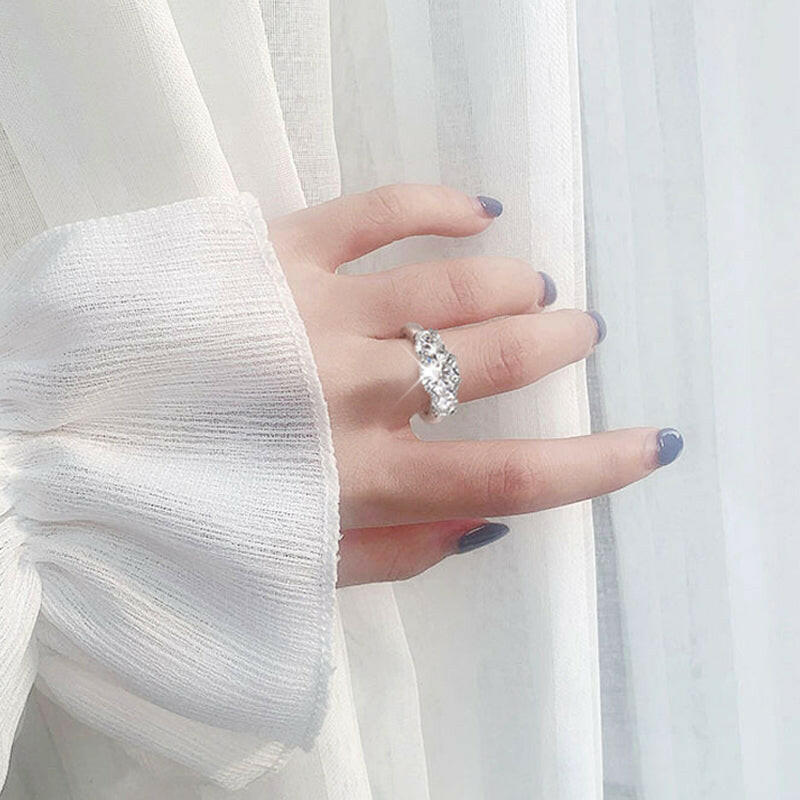 5.0 Ct Round Three Stone Diamond Engagement Ring-Evani Naomi Jewelry