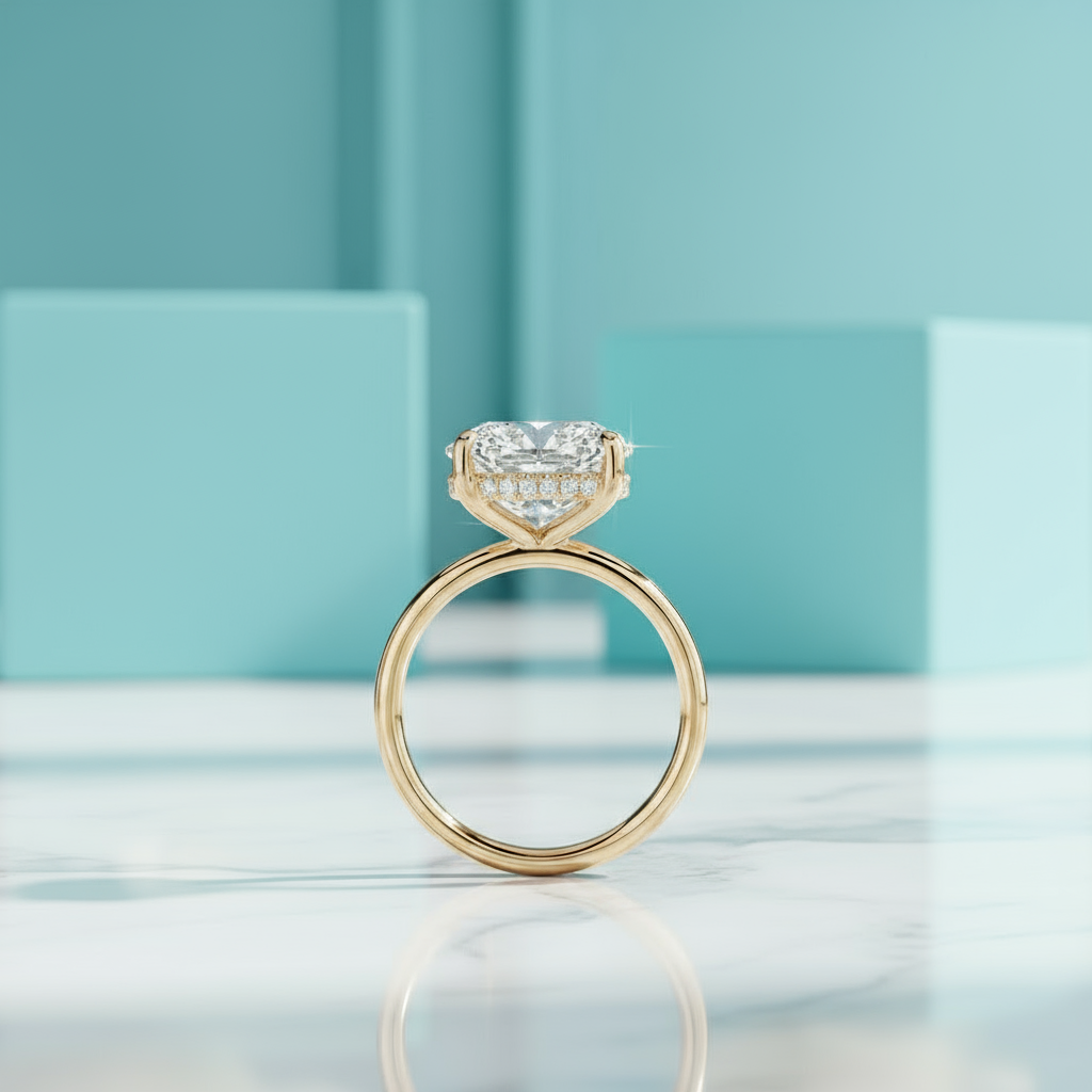 5.00 Ct Round Brilliant Cut Diamond Engagement Ring-Evani Jewelry