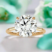 5.00 Ct Round Brilliant Cut Diamond Engagement Ring-Evani Naomi Jewelry