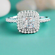 5.5mm 1ct Princess Cut Diamond Engagement Ring-Evani Naomi Jewelry