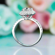 5.5mm 1ct Princess Cut Diamond Engagement Ring-Evani Naomi Jewelry