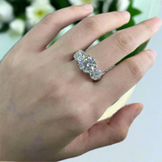 5ct Three Stone Diamond Engagement Ring-Evani Naomi Jewelry
