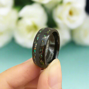 8mm Black Dome Tungsten Wedding Band-Evani Naomi Jewelry