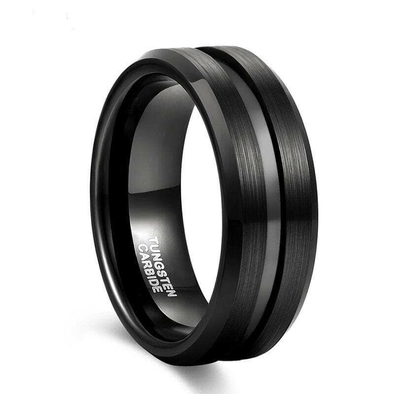 8mm Classic Tungsten Men's Wedding Band-Evani Naomi Jewelry