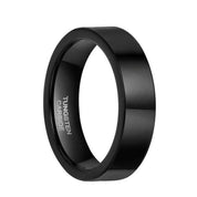 8mm Flat Black Tungsten Men's Wedding Band-Evani Naomi Jewelry