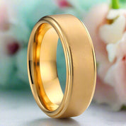 8mm Tungsten Wedding Band with Sandblasting Finish-Evani Naomi Jewelry