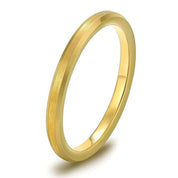 Beveled Yellow Gold Tungsten Wedding Band-Evani Naomi Jewelry