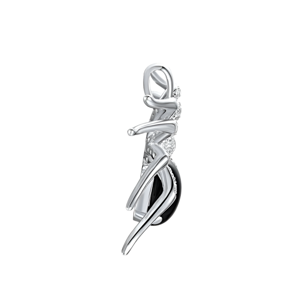 Black Agate Spider Pendant-Evani Naomi Jewelry