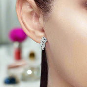 Blue Diamond Leopard Earrings-Evani Naomi Jewelry