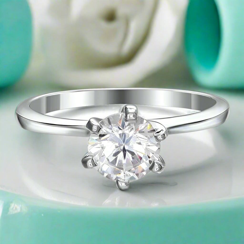 Brilliant 1.00 ct Diamond Engagement Ring-Evani Naomi Jewelry