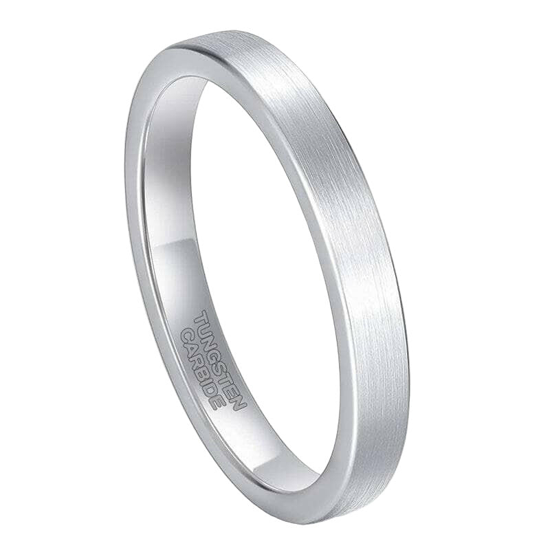 Brushed Unisex Tungsten Wedding Band-Evani Naomi Jewelry