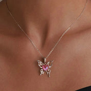 Butterfly and Heart Pink Diamond Charm Series-Evani Naomi Jewelry
