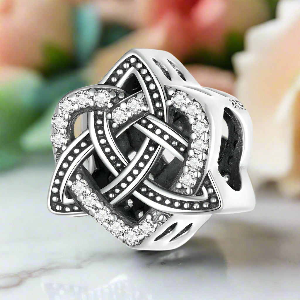 Celtic Knot Heart-Shaped Vintage Charm-Evani Naomi Jewelry