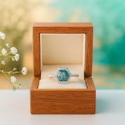 Moonlit Dream- Hexagon Cut Natural Moss Agate Gemstone Ring - Evani Naomi Jewelry