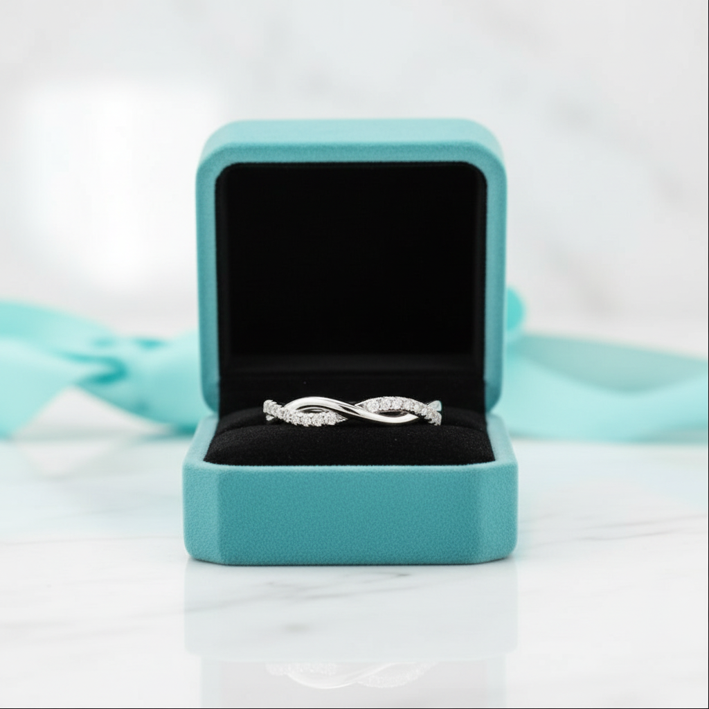 Classic 0.8 ct Diamond Twisted Wedding Band-Evani Jewelry