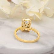 Classic 18k Yellow Gold 4.0 Ct Emerald Cut Diamond Engagement Ring-Evani Naomi Jewelry