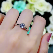 Classic 1.0 Carat Round Cut Diamond Engagement Ring-Evani Naomi Jewelry