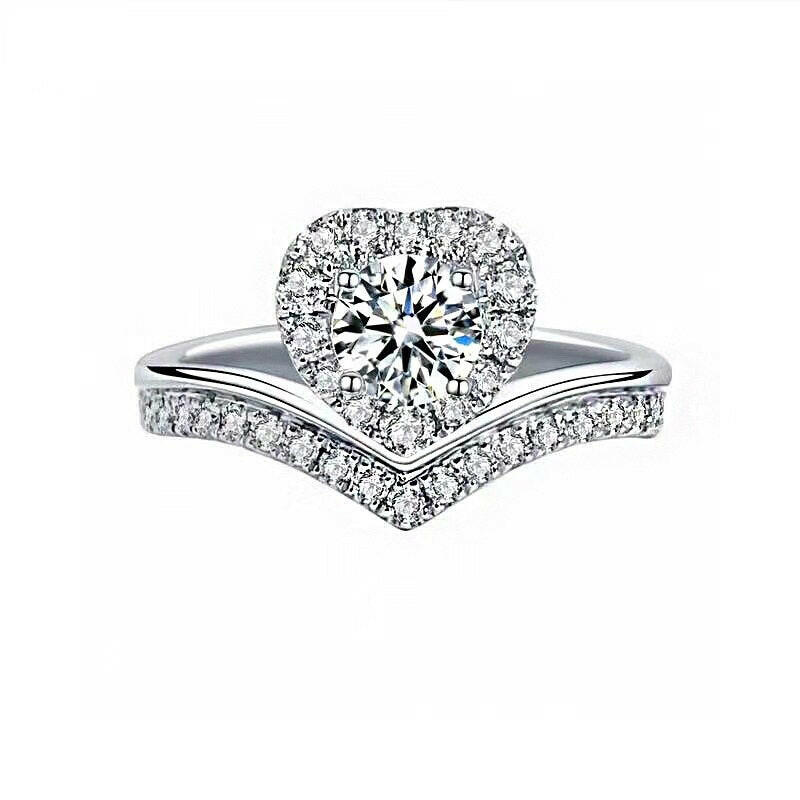 Classic 1.0 Ct Heart Shaped Diamond Engagement Ring-Evani Naomi Jewelry