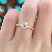 Classic 1.0 Ct Round Cut Diamond Engagement Ring-Evani Naomi Jewelry