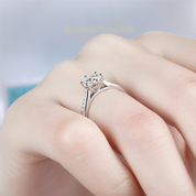 Classic 1.0 Ct Round Cut Diamond Engagement Ring-Evani Naomi Jewelry