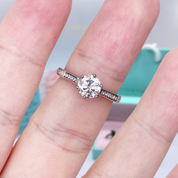 Classic 1.0 Ct Round Cut Diamond Engagement Ring-Evani Naomi Jewelry