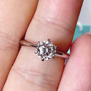 Classic 1.0 Ct Round Cut Diamond Engagement Ring-Evani Naomi Jewelry