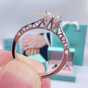 Classic 1.0 Ct Round Cut Diamond Engagement Ring-Evani Naomi Jewelry
