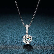 Classic 1.0 Ct Round Cut Diamond Pendant Necklace-Evani Naomi Jewelry