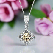 Classic 1.0 Ct Round Cut Diamond Pendant Necklace-Evani Naomi Jewelry