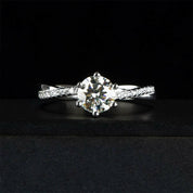 Classic 1.0 Ct Round Diamond Twisted Engagement Ring-Evani Naomi Jewelry