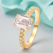 Classic 1.0 ct Emerald Cut Diamond Ring-Evani Naomi Jewelry
