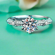 Classic 1ct 6.5mm Round Diamond Engagement Ring-Evani Naomi Jewelry