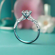 Classic 1ct 6.5mm Round Diamond Engagement Ring-Evani Naomi Jewelry