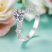 Classic 1ct 6.5mm Round Diamond Engagement Ring-Evani Naomi Jewelry