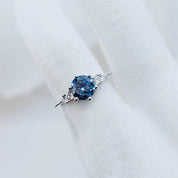 Classic 1ct VVS1 Blue Diamond Engagement Ring-Evani Naomi Jewelry